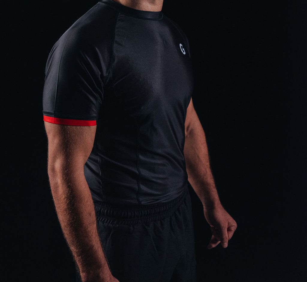 E/4 Premium Ranked No Gi Rash Guard - Black Belt