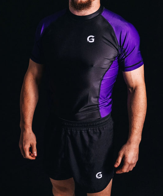 E/4 Premium Ranked No Gi Rash Guard - Purple Belt